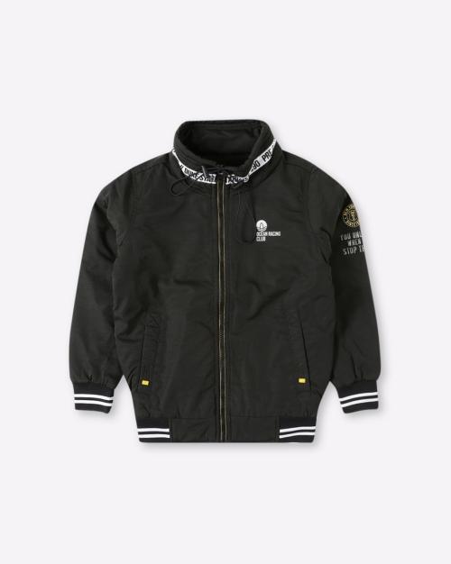 Zip-Front Bomber Jacket with Slip Pockets