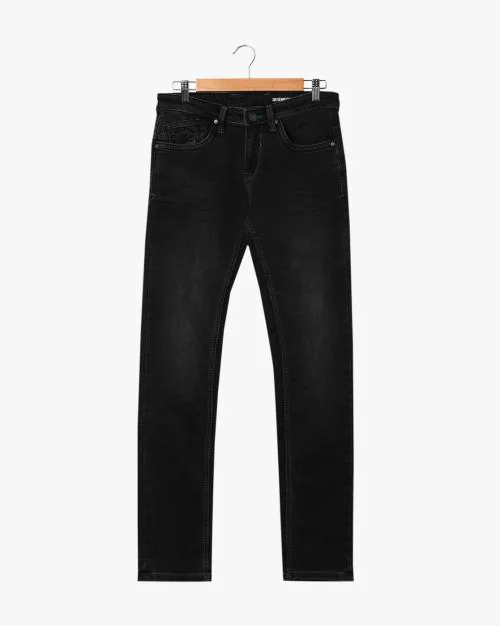 Men Lightly Washed Slim Fit Jeans