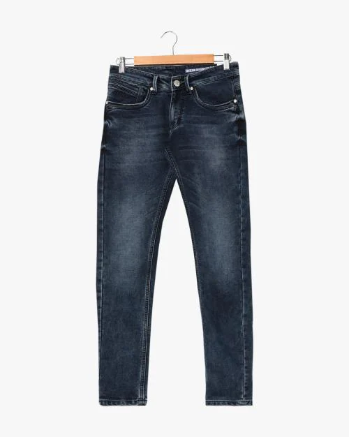 Men Acid-Wash Skinny Fit Jeans