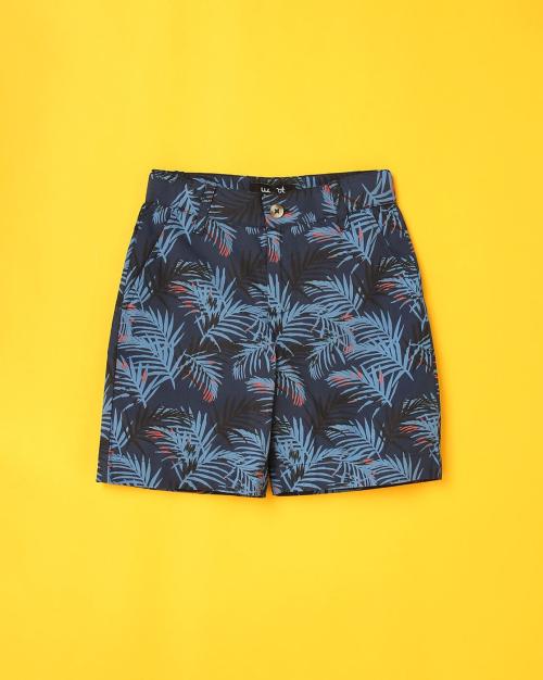 Buy Tropical Print FlatFront Shorts Online at Best Prices in India