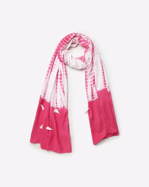 Tie & Die Scarves with Tassels