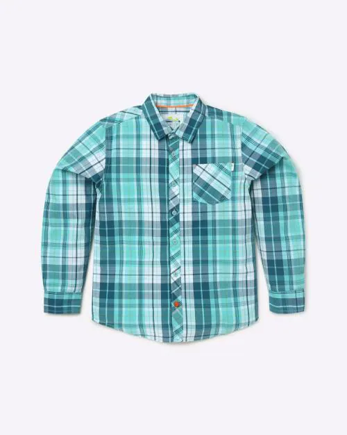 Checked Shirt with Patch Pocket