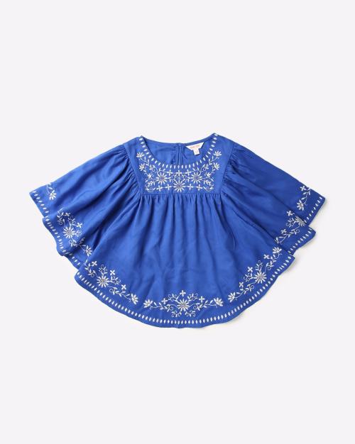 Embroidered Kaftan Top