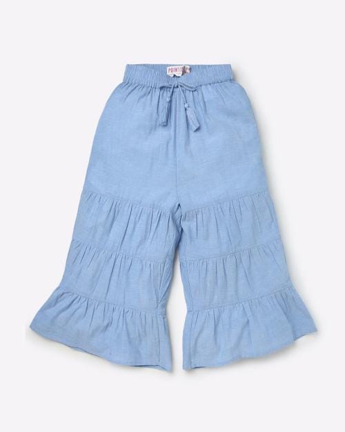 Tiered Pants with Drawstring Waist