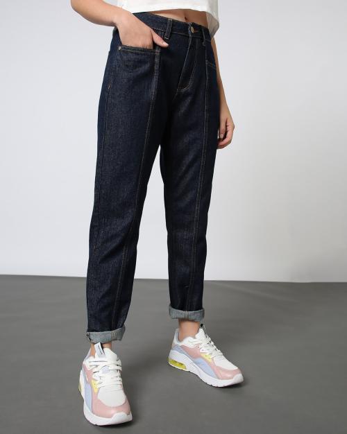 Women Panelled Boyfriend Jeans