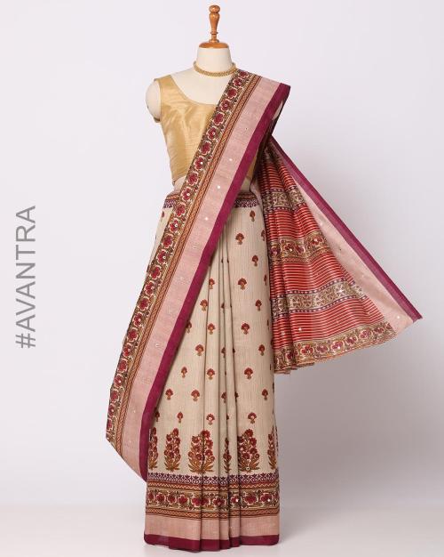 Floral Print Saree