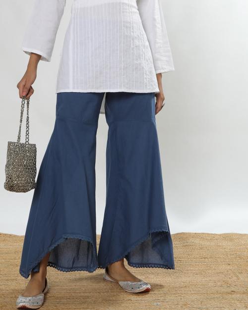 Women Sharara with Lace Trims