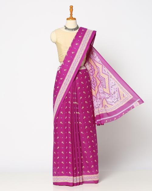 Women Floral Print Saree