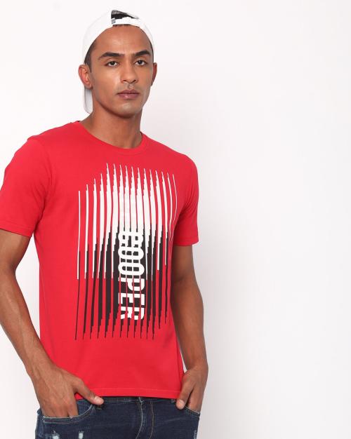 Regular Fit Graphic Print Crew-Neck T-Shirt
