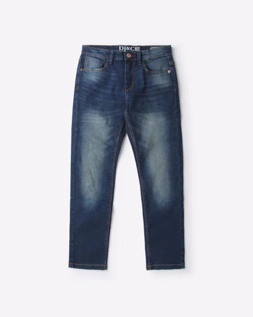Boys Lightly Washed Slim Fit Jeans