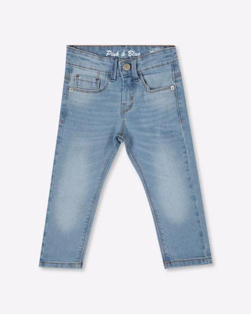 Boys Slim Fit Mid-Wash Jeans