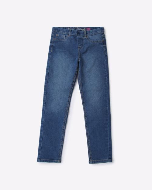 Girls Lightly Washed Skinny Fit Jeans