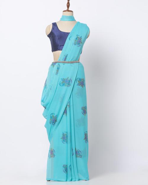 Floral Print Saree