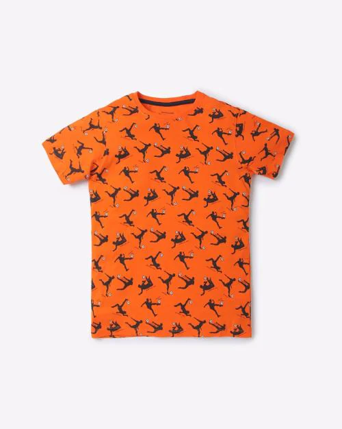 Geometric Print Crew-Neck T-Shirt