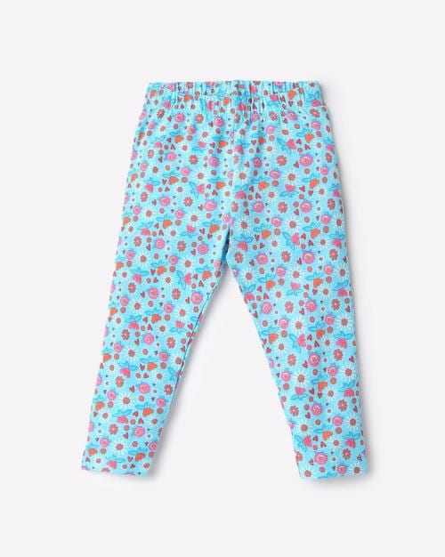 Floral Print Pants with Elasticated Waist