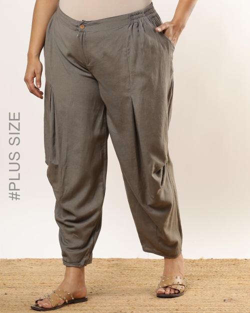 Women Dhoti Pants with Semi-Elasticated Waist