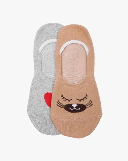 Pack of Assorted 2 No-Show Socks