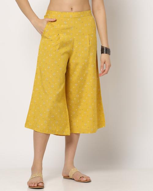 Printed Wide-Leg Pants