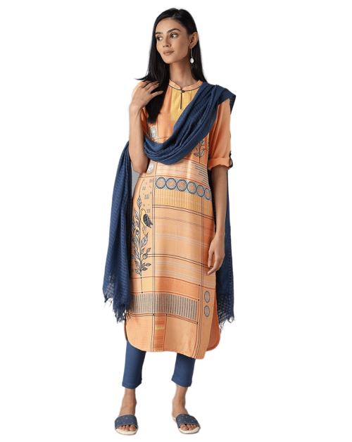 Buy Aurelia Checked Straight Kurta Online at Best Prices in India