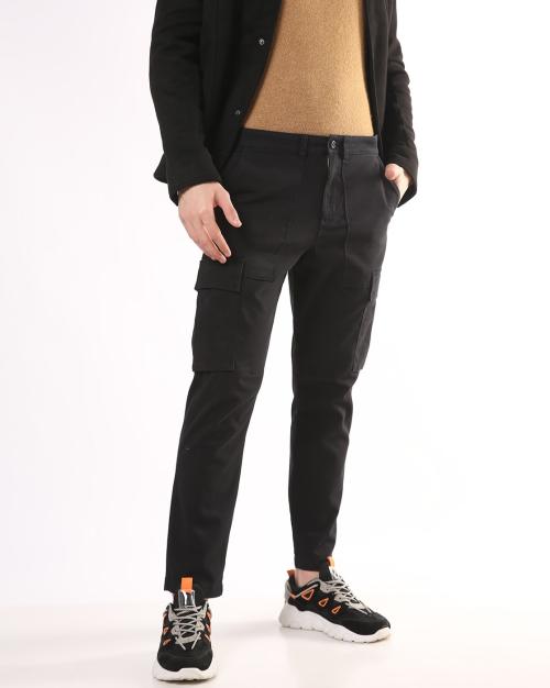 Slim Fit Flat-Front Cargo Pants
