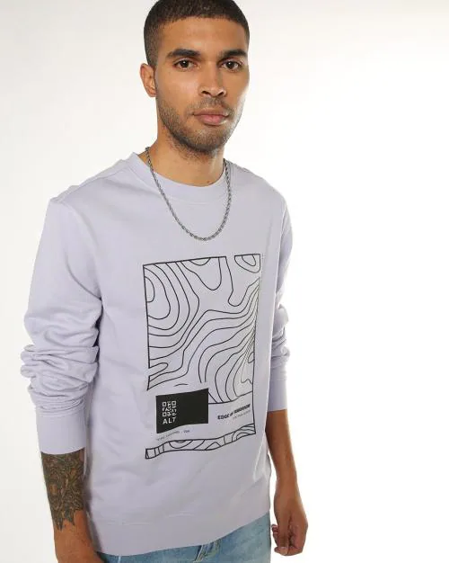 Graphic Print Crew-Neck Sweatshirt