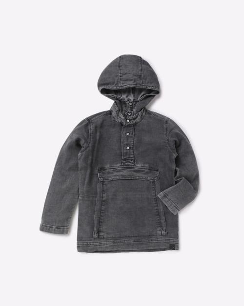 Denim Hooded Shirt
