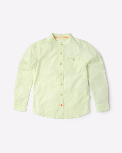 Shirt with Mandarin Collar