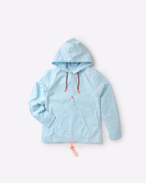 Striped Hooded Shirt