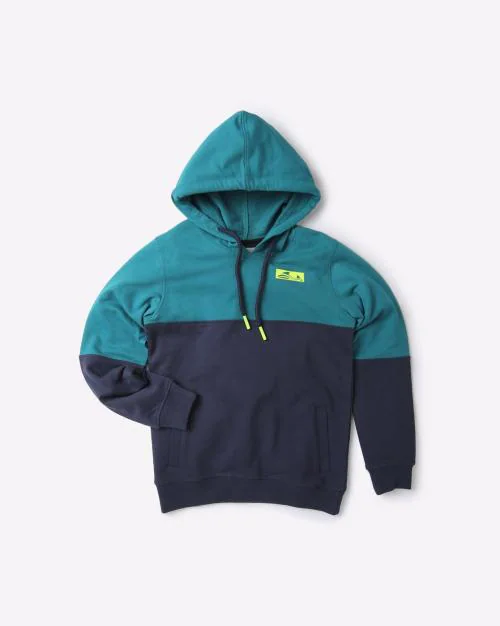 Colourblock Hoodie with Insert Pockets