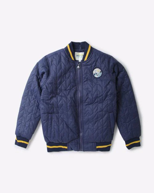 Puffer Zip-Front Bomber Jacket