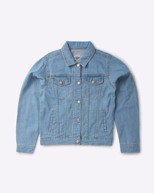 Denim Jacket with Flap Pockets