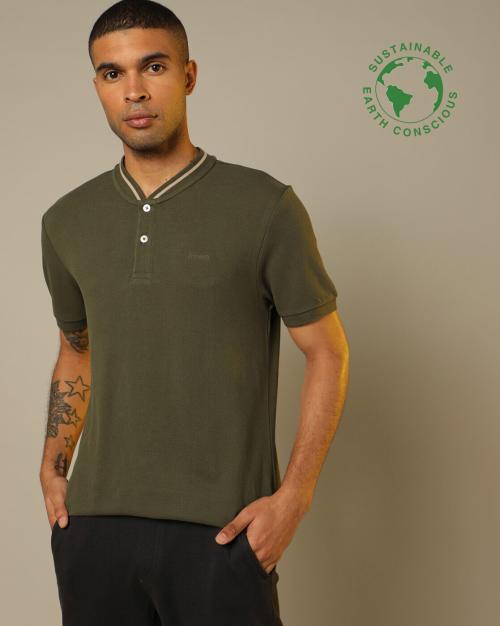 Buy Relaxed Fit Organic Cotton Henley TShirt Online at Best Prices in