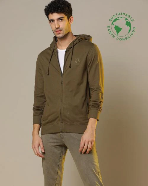 Zip-Front Hoodie with Insert Pockets