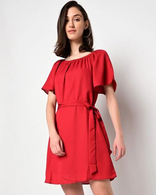 Khloe A-line Dress with Belt