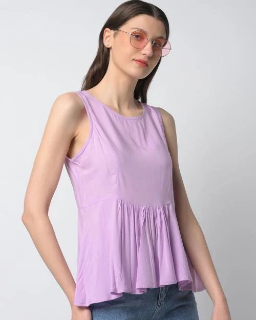 Sleeveless Peplum Top