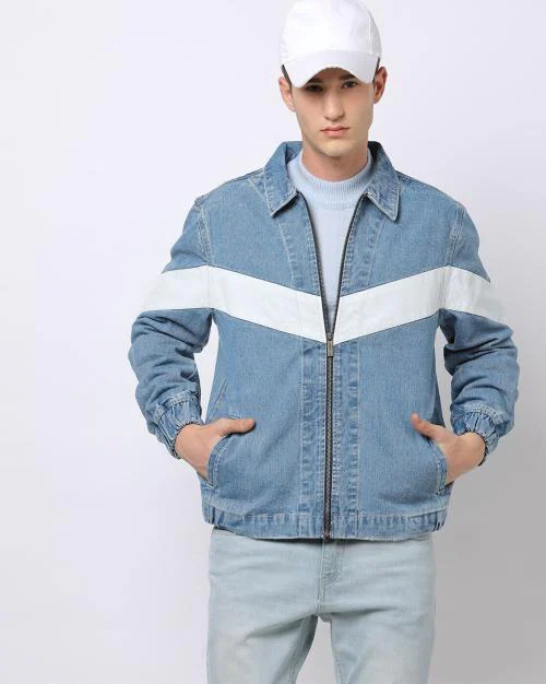 Zip-Front Denim Jacket