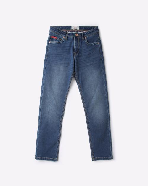 Boys Mid-Wash Slim Fit Jeans