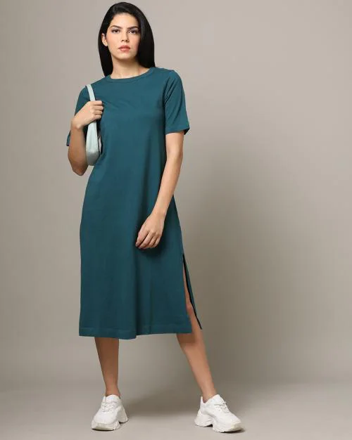 A-line Dress with Side Slit