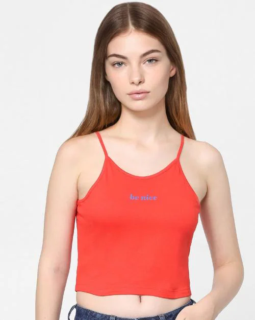 Typographic Print Cami Top