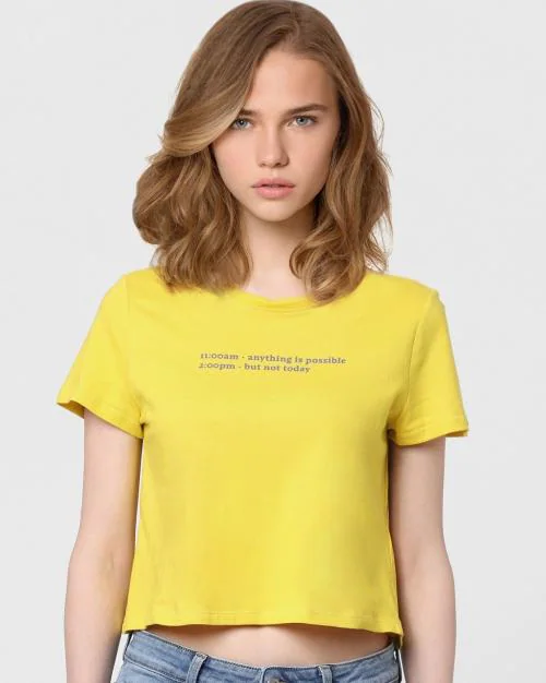 Crew-Neck T-shirt with Typography