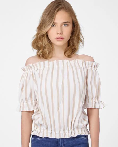 Striped Off-Shoulder Top
