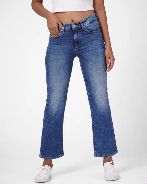 Buy Lightly Washed Bootcut Jeans Online at Best Prices in India JioMart.