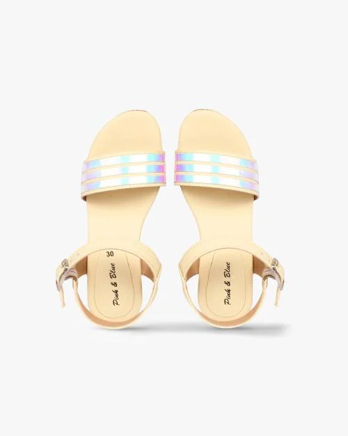 Heeled Sandals with Buckle Fastening