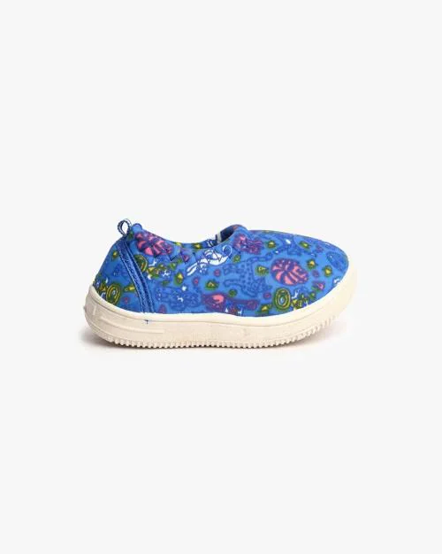 Printed Round-Toe Slip-On Shoes
