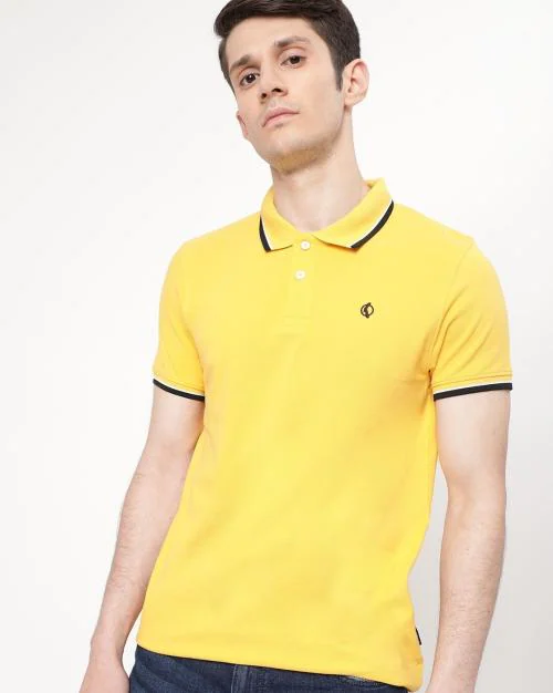 Buy High-Low Polo T-shirt with Cutaway Collar Online at Best Prices in ...