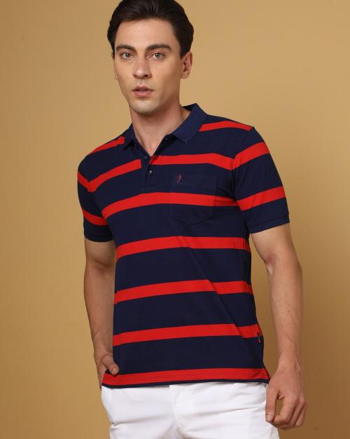Regular Fit Striped Polo T-Shirt