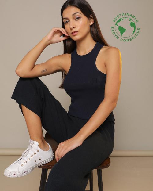 Ribbed Round-Neck Tank Top