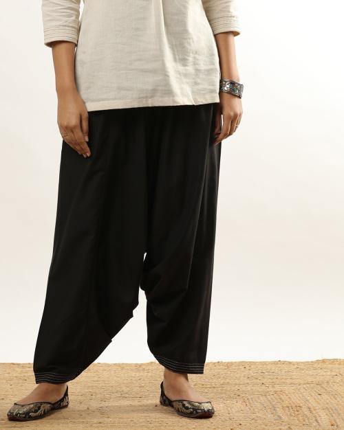 Women Dhoti Pants with Drawstring Waist