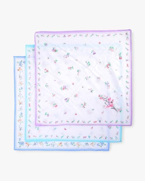 Pack of 3 Floral Print Handkerchiefs