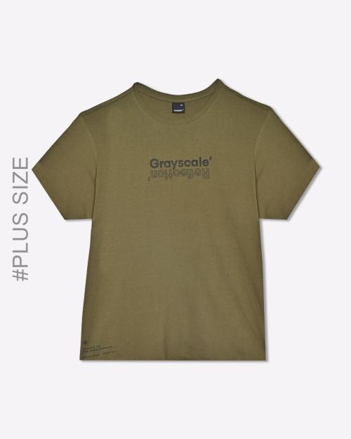 Typographic Print Crew-Neck T-Shirt